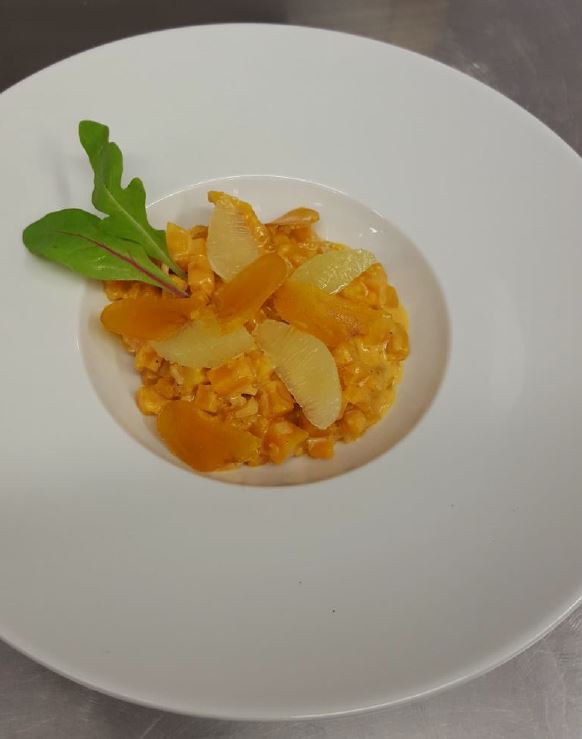 Risotto Butternut a la poutargue